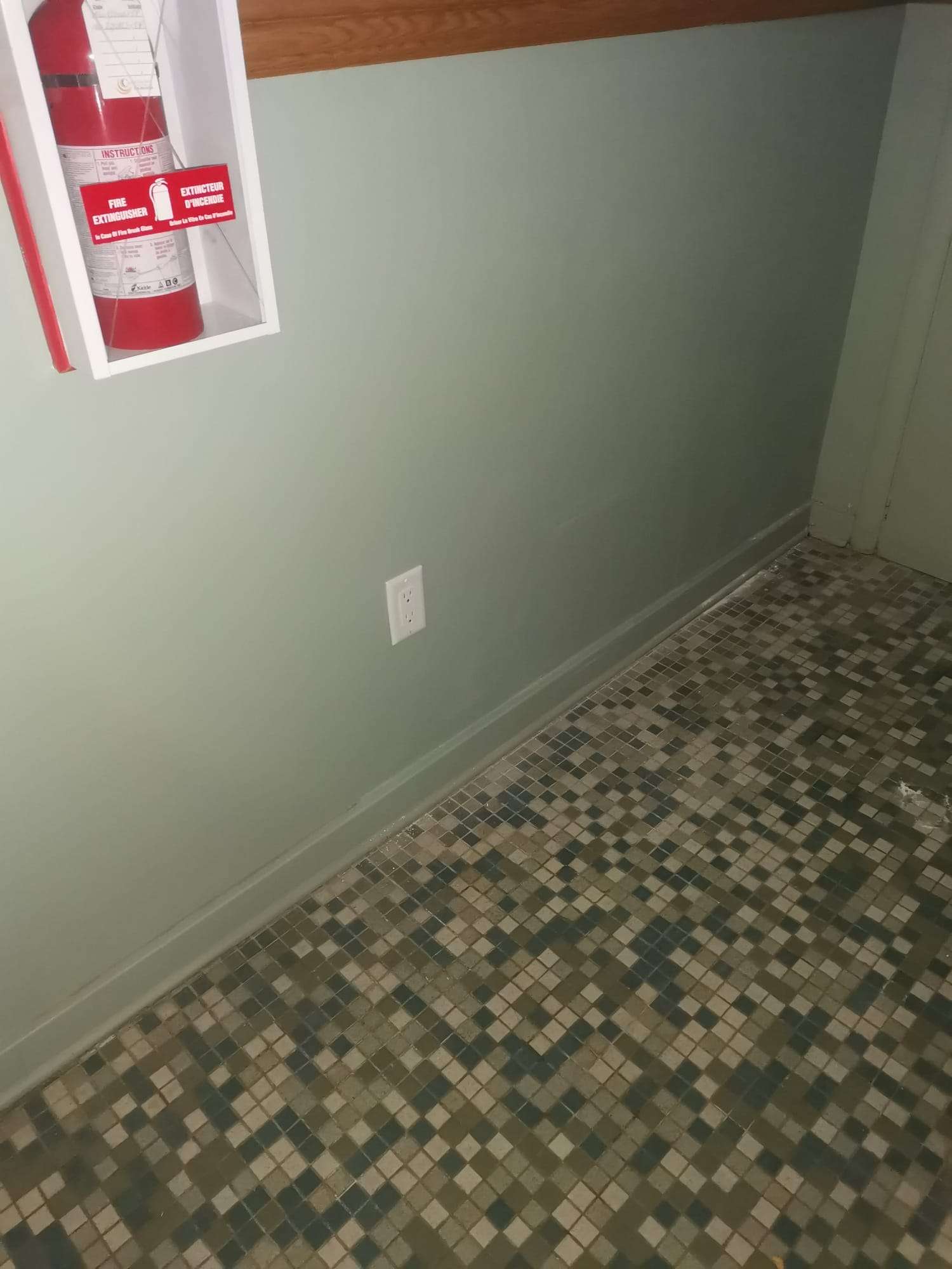 Wall after drywall repair and repainting