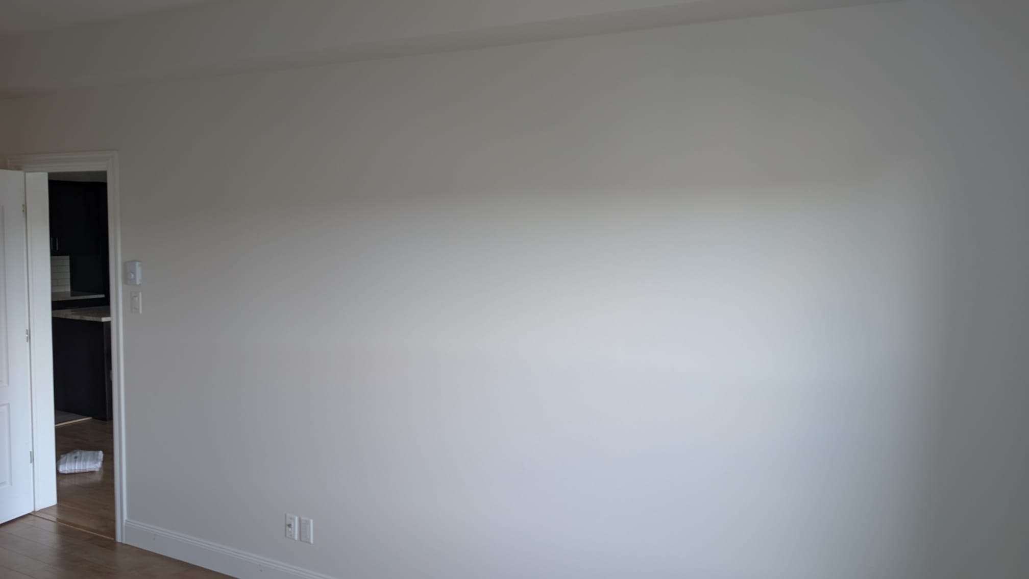 Freshly painted interior wall with a smooth, even finish